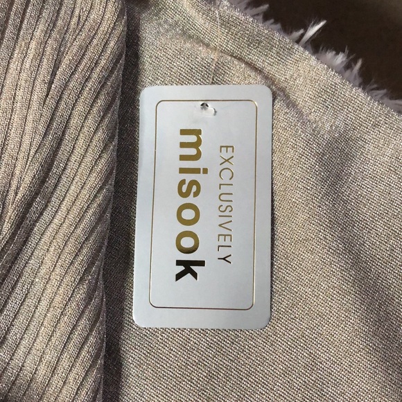 Misook pale gold open tie sweater BNWT plus size - Picture 5 of 7